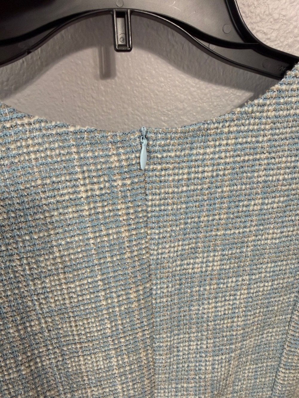M.Infisavo Blue Tweed Sheath Dress Large - Picture 8 of 8